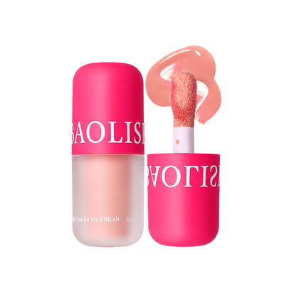 Baolishi Pink Fluffy Powder Mud Blush Shade 3