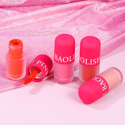 Baolishi Pink Fluffy Powder Mud Blush Shade 3