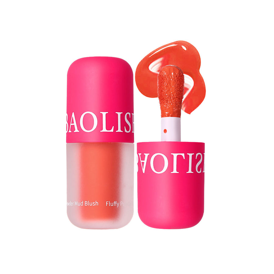 Baolishi Pink Fluffy Powder Mud Blush Shade 4