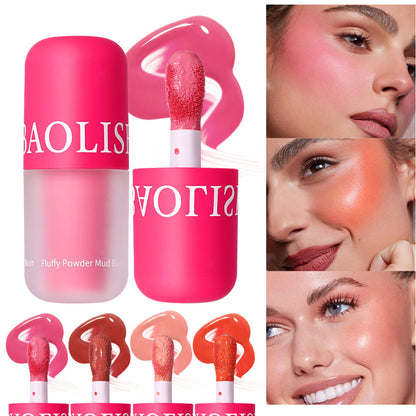 Baolishi Pink Fluffy Powder Mud Blush Shade 4