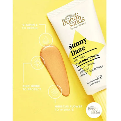 Bondi Sands Moisturiser Sunny Daze Hydrating Spf50 Hibiscus Fruit Extract 50g