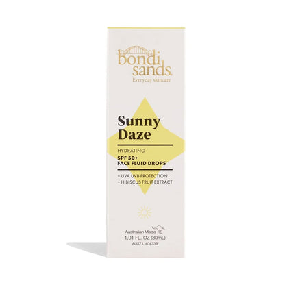 Bondi Sands Face Fluid Drops Sunny Daze Hydrating Spf 50+ Hibiscus Fruit Extract 30ml
