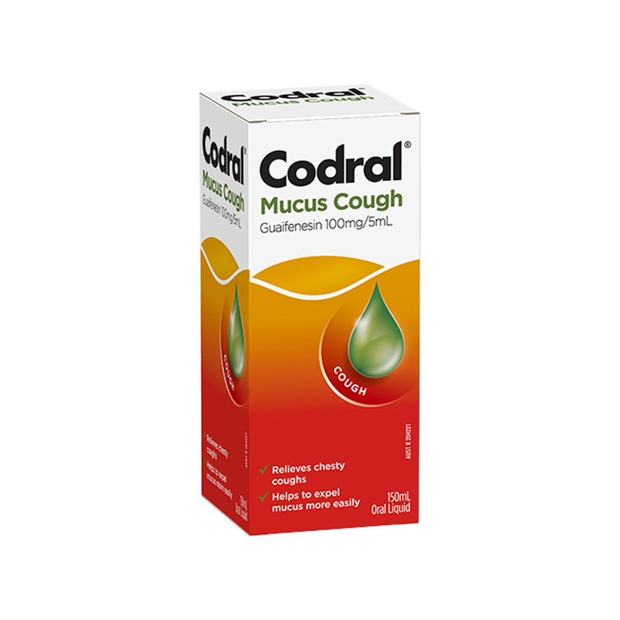 Codral Oral Liquid For Mucus Cough Guaifenesin 150ml