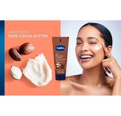 Vaseline All Purpose Cream Cocoa Glow With Pure Cocoa Butter 40g