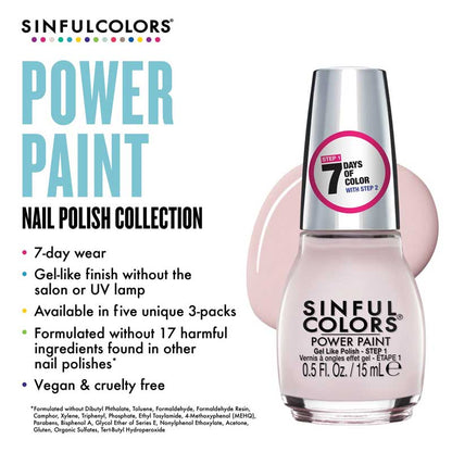Sinful Colors Power Paint Nail Polish Prosecco Problems 15ml