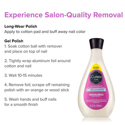 Cutex Care Ultra Powerful Nail Polish Remover Tropical Breeze 450ml