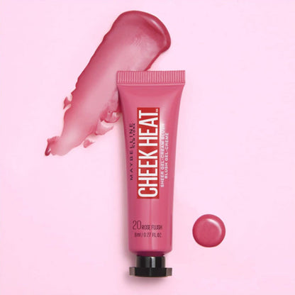 Maybelline Cheek Heat Sheer Gel Cream Blush 20 Rose Flush 8ml