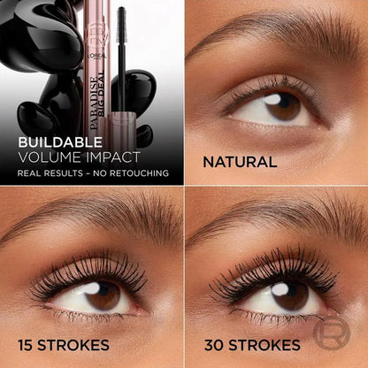 3x L'Oreal Paris Paradise Big Deal Volumising & Lengthening Mascara Black 9.9ml