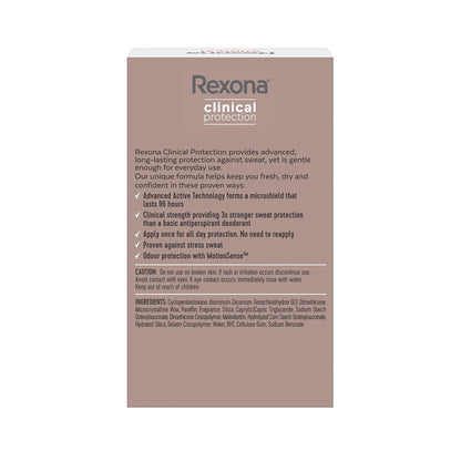 Rexona Antiperspirant Deodorant Clinical Protection Cream 96H 3X Stronger Sheer Powder 45ml