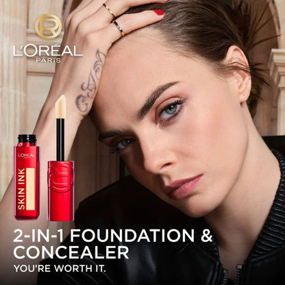 L'Oreal Paris Infallible Skin Ink 2-in-1 Foundation & Concealer 48H Wear 180 Medium Cool 15ml