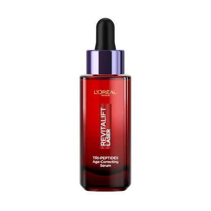 L'Oreal Revitalift Laser serum bottle on a white background