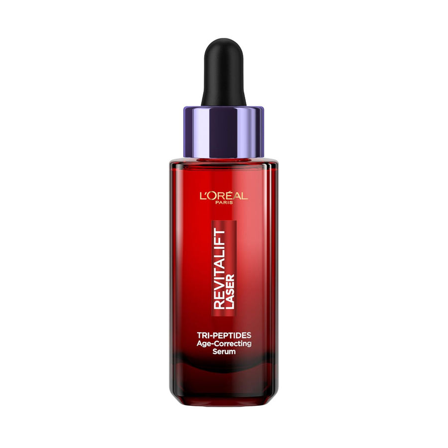 L'Oreal Revitalift Laser serum bottle on a white background