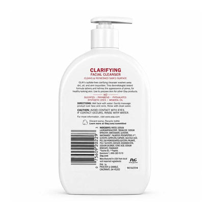Olay Daily Facial Cleanser Clarifying Niacinamide Peptide 24 Sulfate Free 473ml