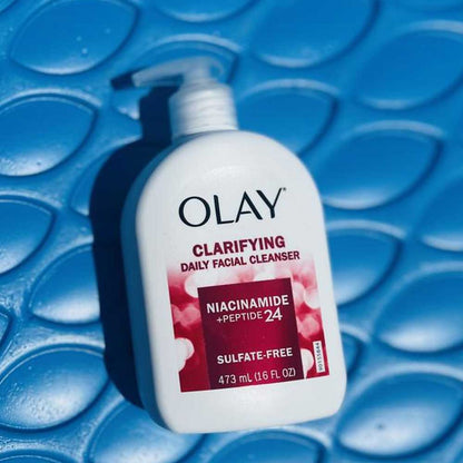 Olay Daily Facial Cleanser Clarifying Niacinamide Peptide 24 Sulfate Free 473ml