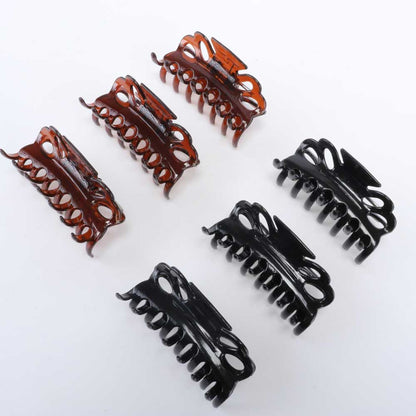 Swosh Hair Clips Claw Small Brown