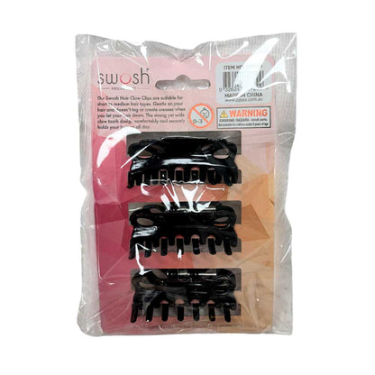 Swosh Hair Clips Claw Small Black