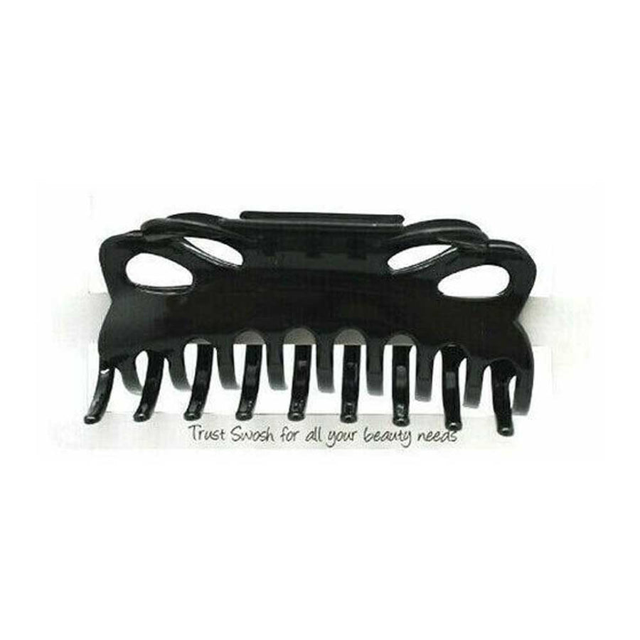 Swosh Hair Claw Clips 9cm Black 2pc