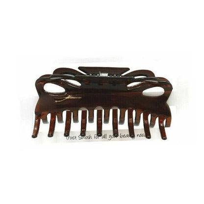 Swosh Hair Claw Clips 9cm Brown 2pc
