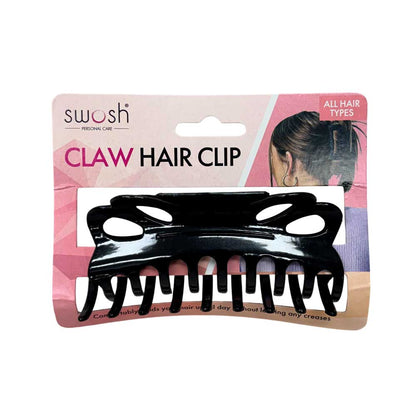 Swosh Hair Claw Clip 10.5cm Black
