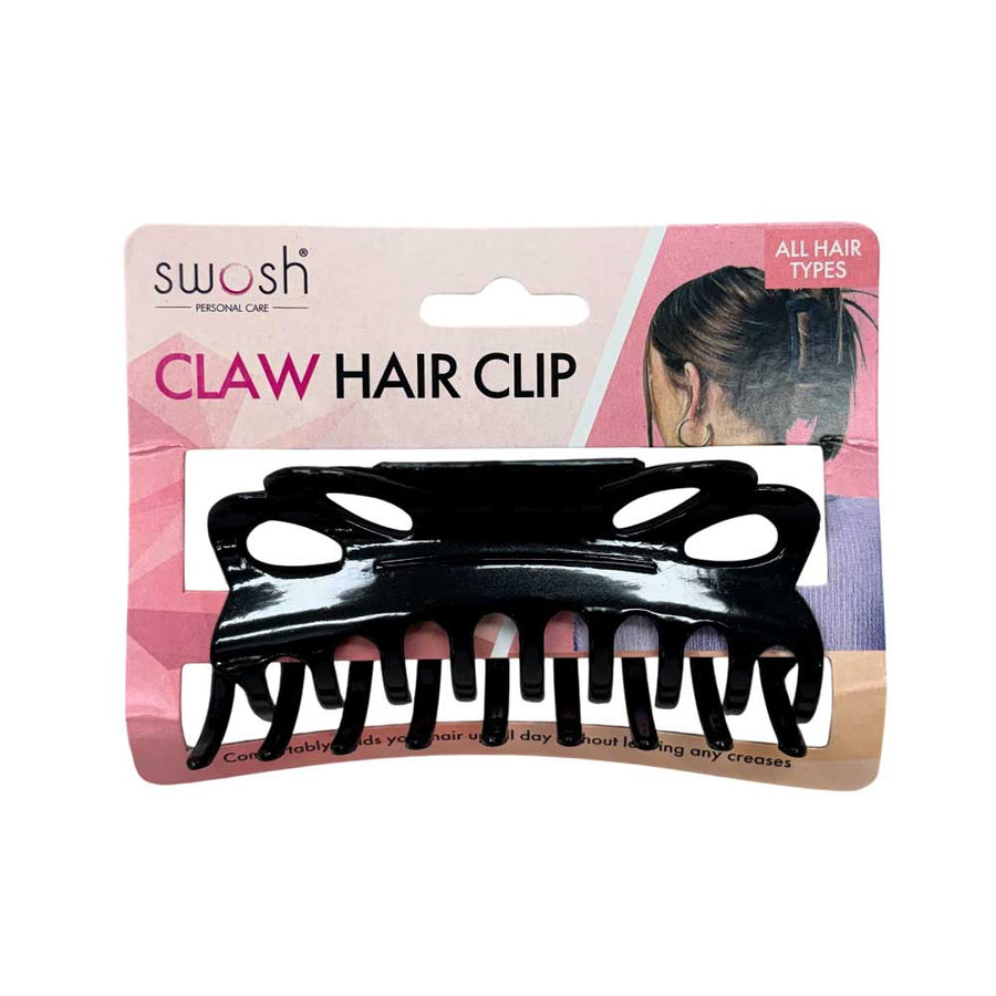 Swosh Hair Claw Clip 10.5cm Black