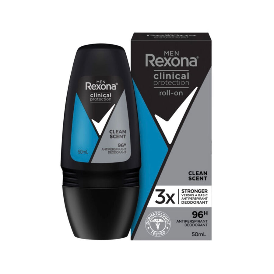 Rexona Men Roll On Antiperspirant Deodorant Clinical Protection Clean Scent 50ml