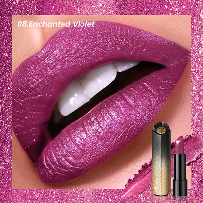 Pudaier Perma Shine Diamond Lipstick 8 Enchanted Violet