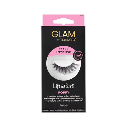 Manicare Glam Lashes Glam Lift & Curl Poppy Intense Hypoallergenic Adhesive Reusable