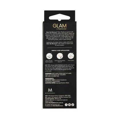 Manicare Glam Ready Premium Pre Glued Nails Let Is Shimmer 30pk