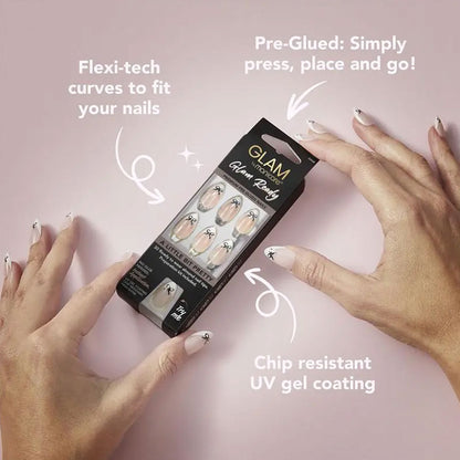 Manicare Pre Glued Nails Glam Ready My Floral Bliss 30pk