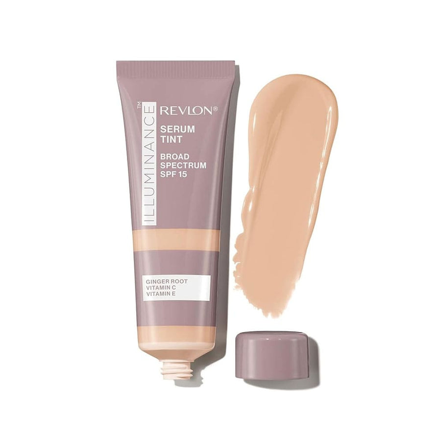 Revlon Illuminage Serum Tint with applicator on a white background