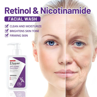 Disaar Anti Aging Retinol, Hyaluronic Acid & Nicotinamide Facial Wash 200g
