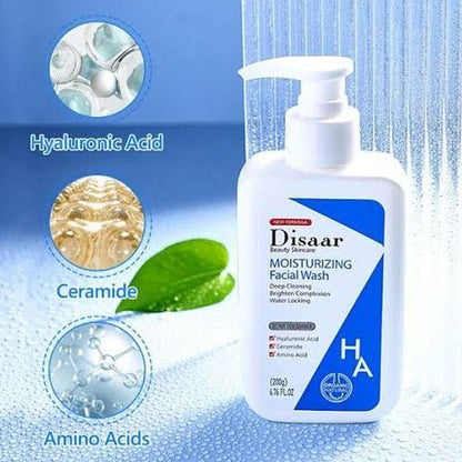 Disaar Moisturizing Hyaluronic Acid & Ceramide Facial Wash 200g