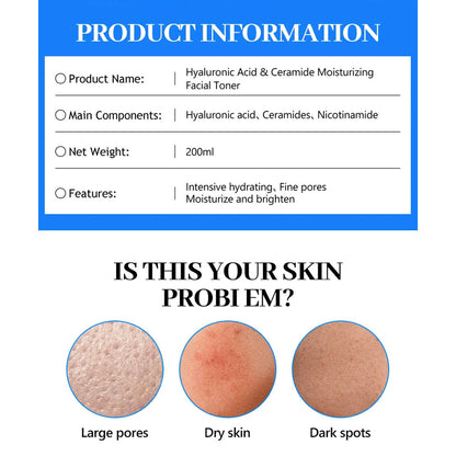Disaar Moisturizing Hyaluronic Acid, Ceramide & Nicotinamide Facial Toner 200ml