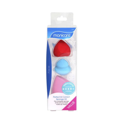 Manicare Perfect & Correct Sponge Kit Face 3pk
