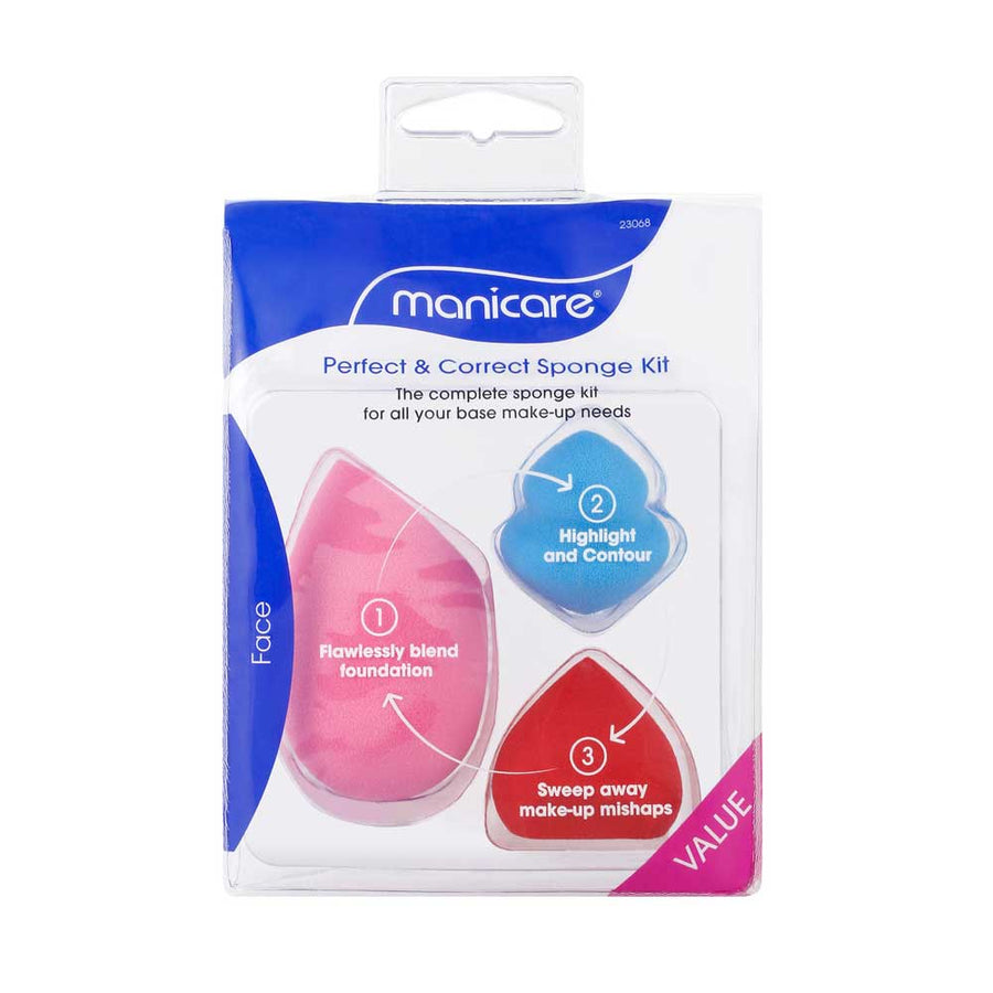Manicare Perfect & Correct Sponge Kit Face 3pk