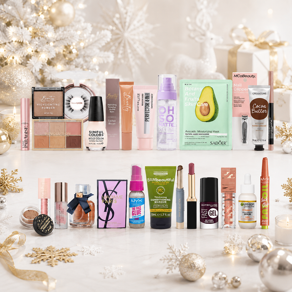Cosmetic Capital beauty advent calendar styled for a festive December