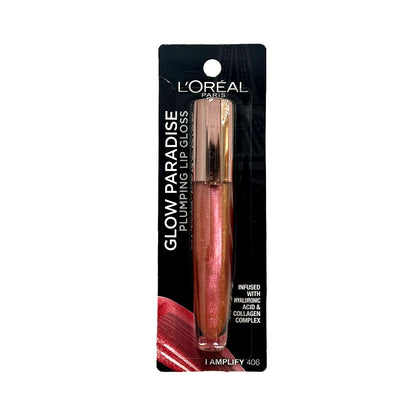 L'Oreal Glow Paradise Plumping Lip Gloss 406 I Amplify