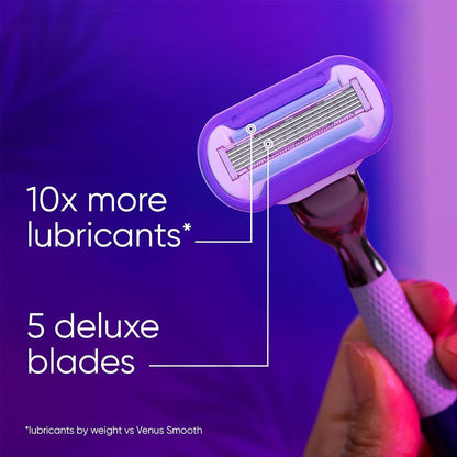 Gillette Venus Cartridges 5 Deluxe Blades Extra Smooth Miami Midnight 4pk