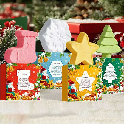 Sadoer Christmas Snowflakes Bath Bombs