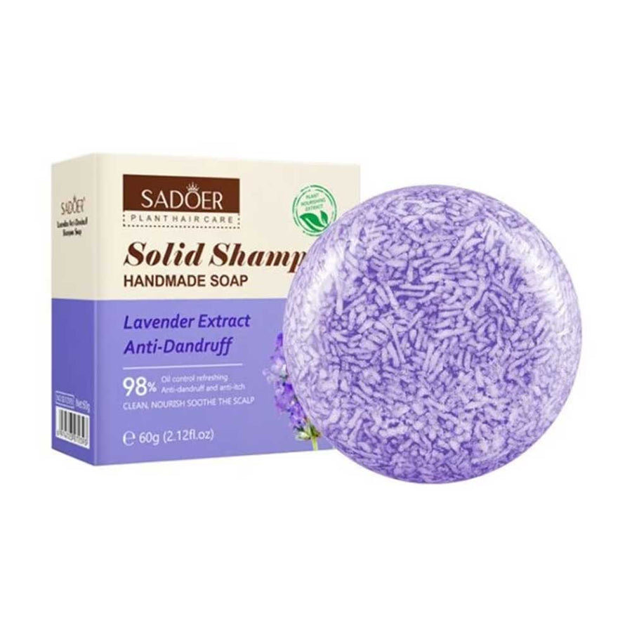 Sadoer Lavender Extract Anti Dandruff Solid Shampoo Handmade Soap 60g