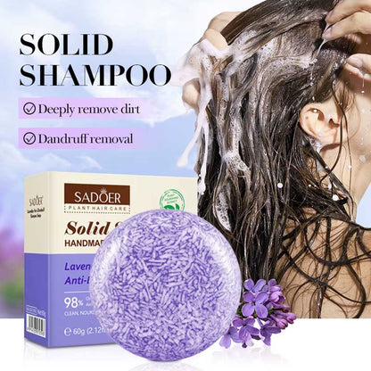 Sadoer Lavender Extract Anti Dandruff Solid Shampoo Handmade Soap 60g