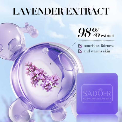 Sadoer Lavender Extract Anti Dandruff Solid Shampoo Handmade Soap 60g