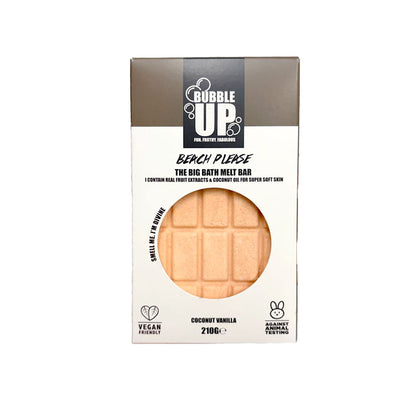 Bubble Up Beach Please The Big Bath Melt Bar Coconut Vanilla 210g