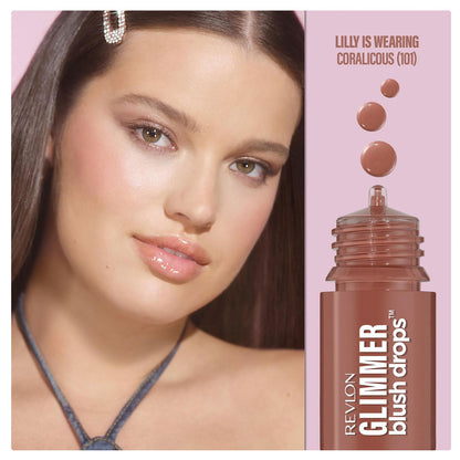 Revlon Glimmer Blush Drops 101 Coralicious 9.4ml