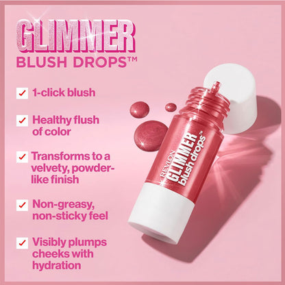Revlon Glimmer Blush Drops 103 Field Of Roses 9.4ml