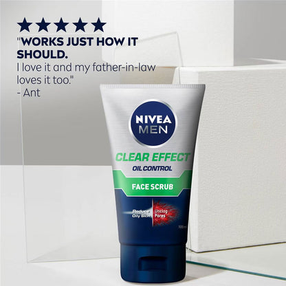 Nivea Men Face Scrub Clear Effect Oil Control 100ml