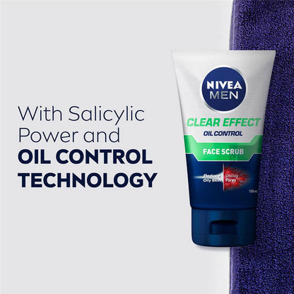 Nivea Men Face Scrub Clear Effect Oil Control 100ml