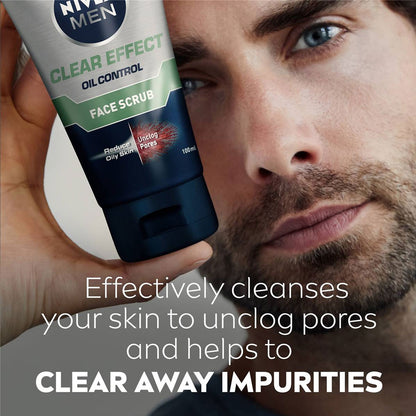 Nivea Men Face Scrub Clear Effect Oil Control 100ml
