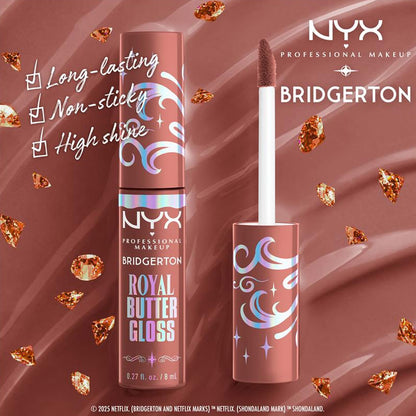 NYX Bridgerton Royal Butter Gloss Lip Gloss 02 Praline