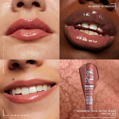 NYX Bridgerton Royal Butter Gloss Lip Gloss 02 Praline